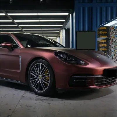 Matte Wine Red Car Vinyl Wrap review Hans 01