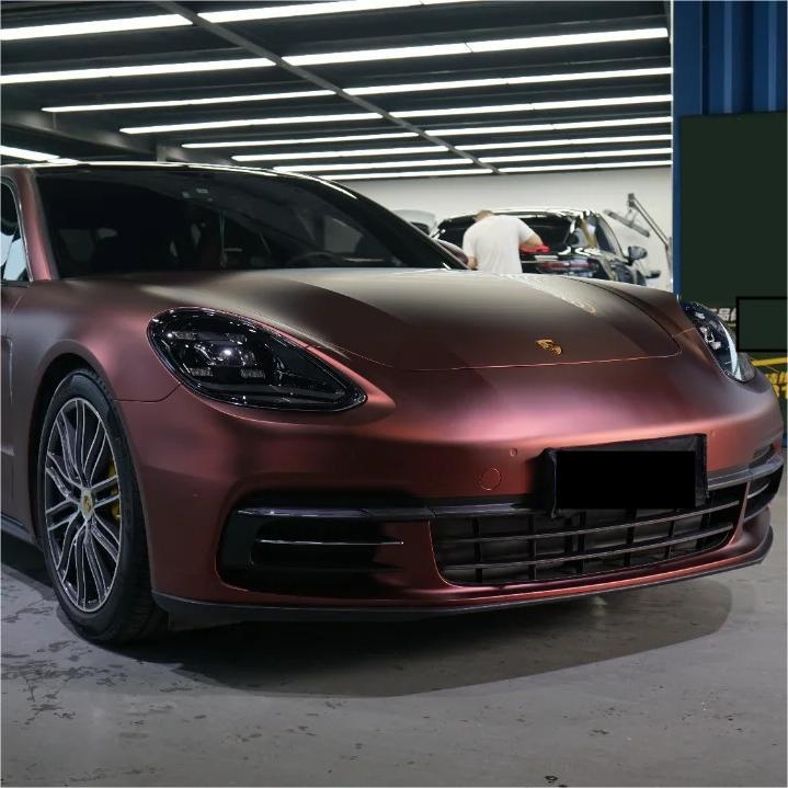 Matte Wine Red Car Vinyl Wrap review Hans 05