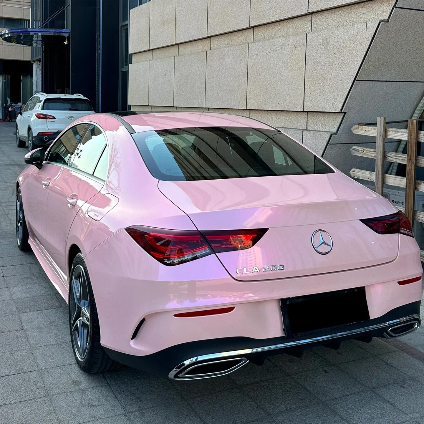 Gloss Metallic Purple Pink Car Vinyl Wrap PET review Paul 03