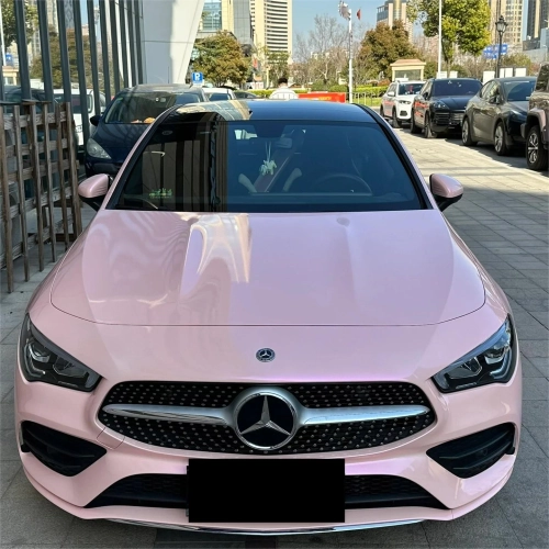 Gloss Metallic Purple Pink Car Vinyl Wrap PET review 