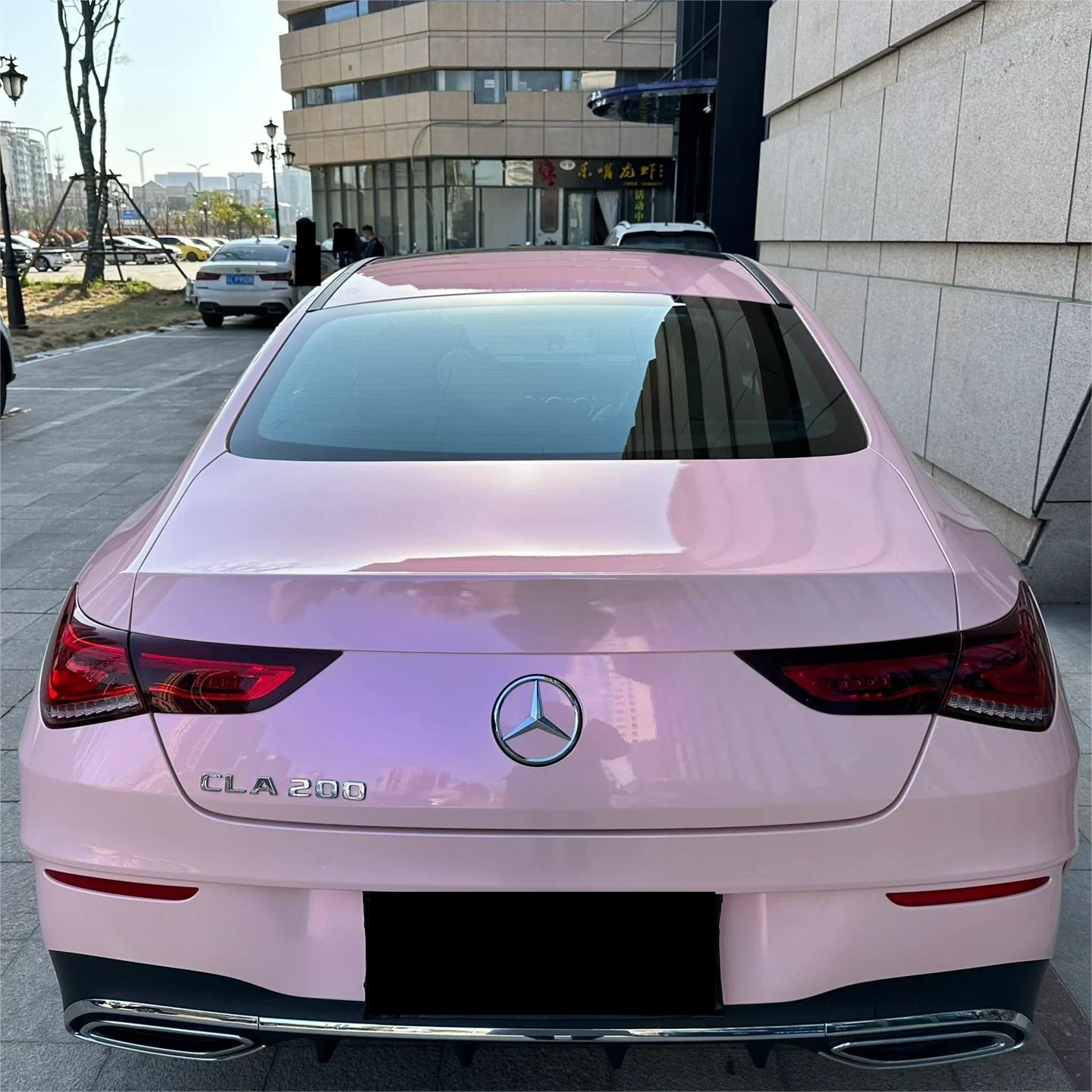 Gloss Metallic Purple Pink Car Vinyl Wrap PET review Paul 02