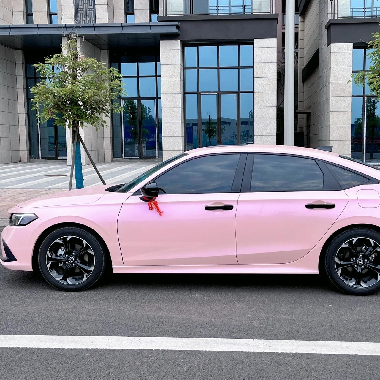 Gloss Metallic Purple Pink Car Vinyl Wrap PET review Saul 01