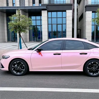Gloss Metallic Purple Pink Car Vinyl Wrap PET review Saul 02