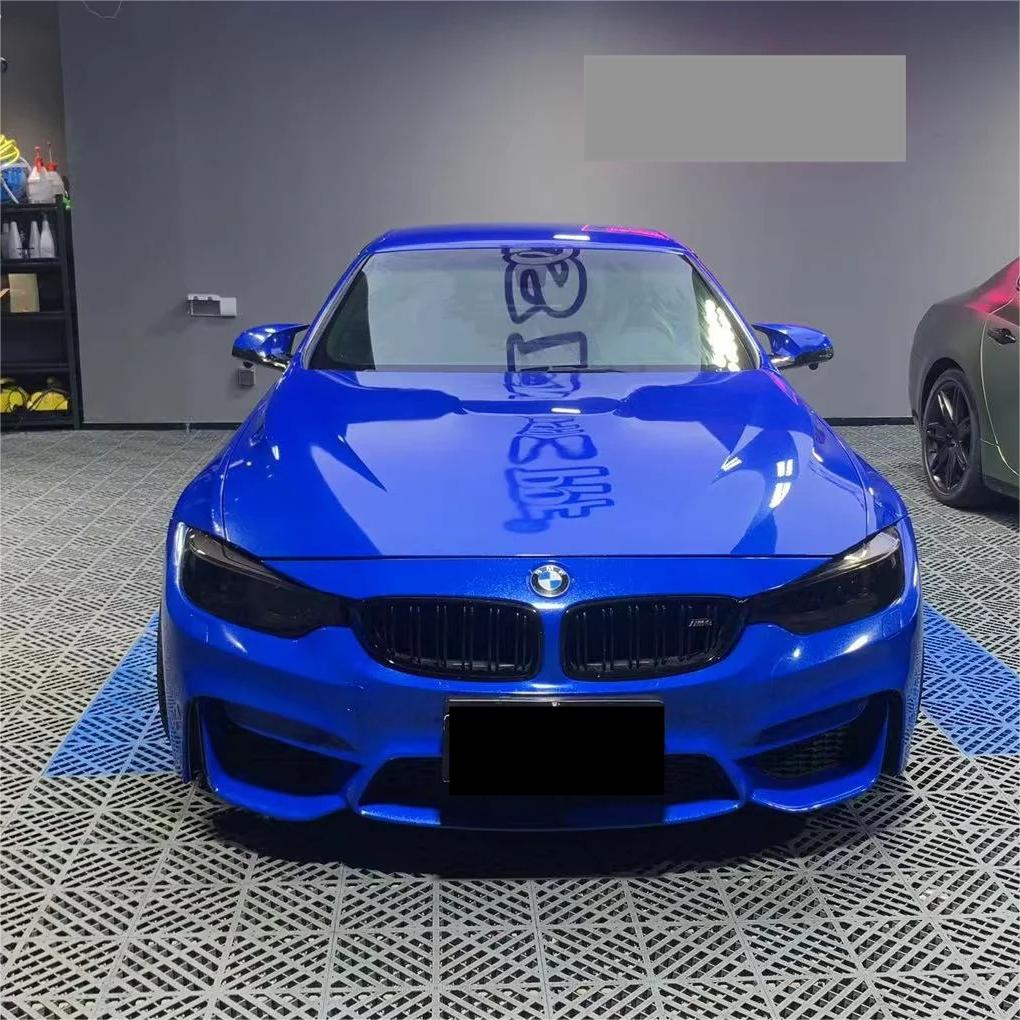 Gloss Metallic Diamond Blue Car Vinyl Wrap review Angel 01