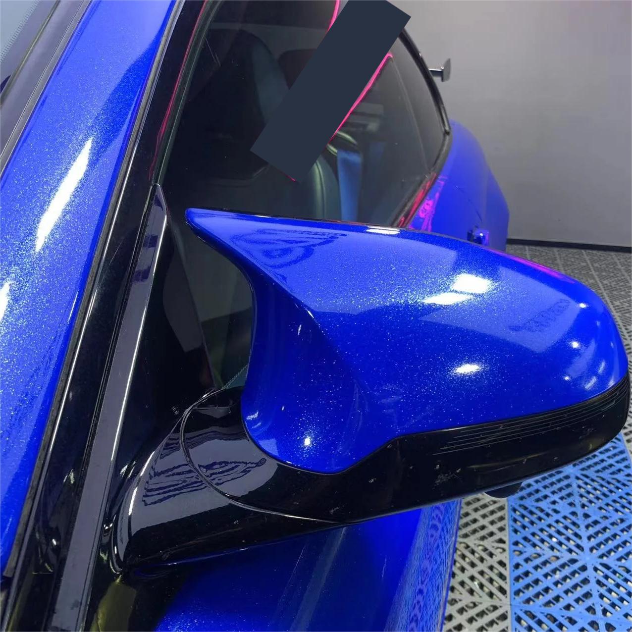 Gloss Metallic Diamond Blue Car Vinyl Wrap review Angel 03