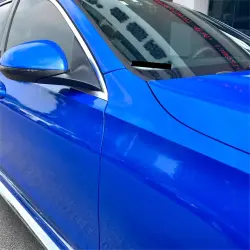 Gloss Metallic Diamond Blue Car Vinyl Wrap review Nilson 05