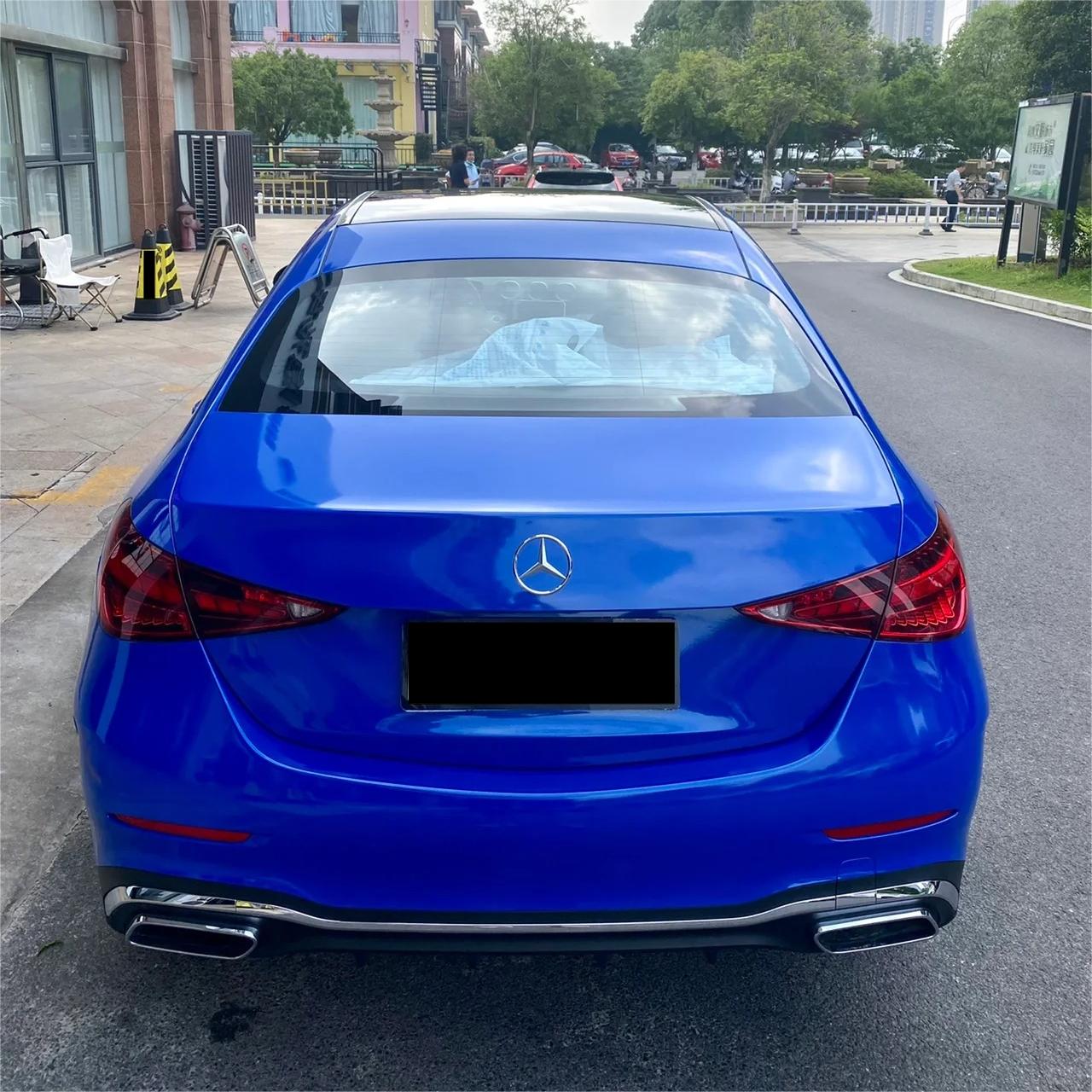 Gloss Metallic Diamond Blue Car Vinyl Wrap review Nilson 05