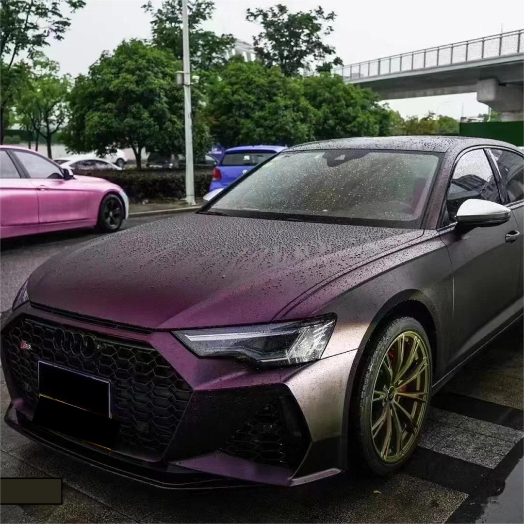 Matte Magic Purple Russian Violet Purple Car Vinyl Wrap PET review Aluko 01