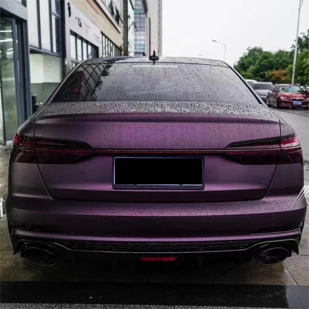 Matte Magic Purple Russian Violet Purple Car Vinyl Wrap PET review Aluko 04