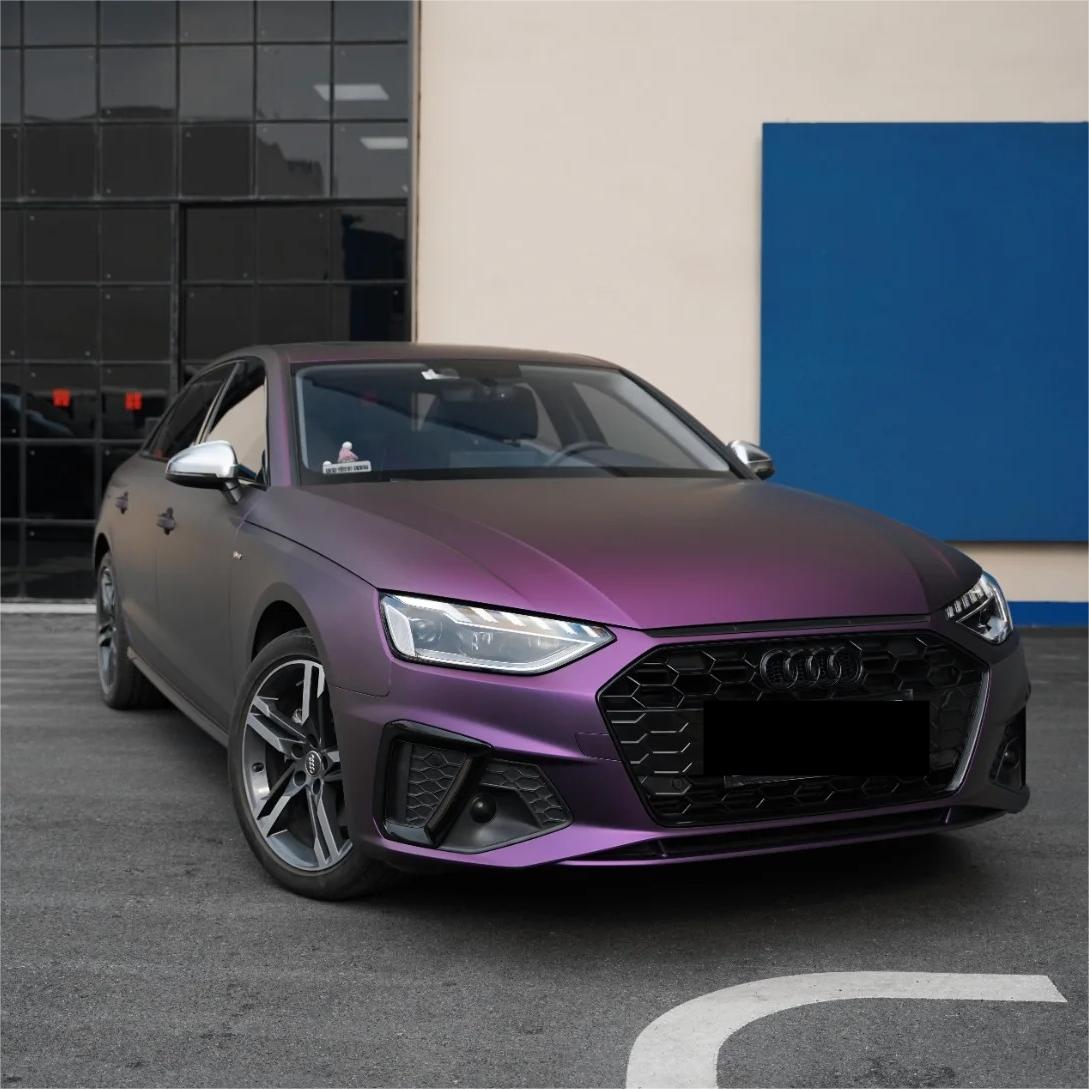 Matte Magic Purple Russian Violet Purple Car Vinyl Wrap PET review Jackson 00