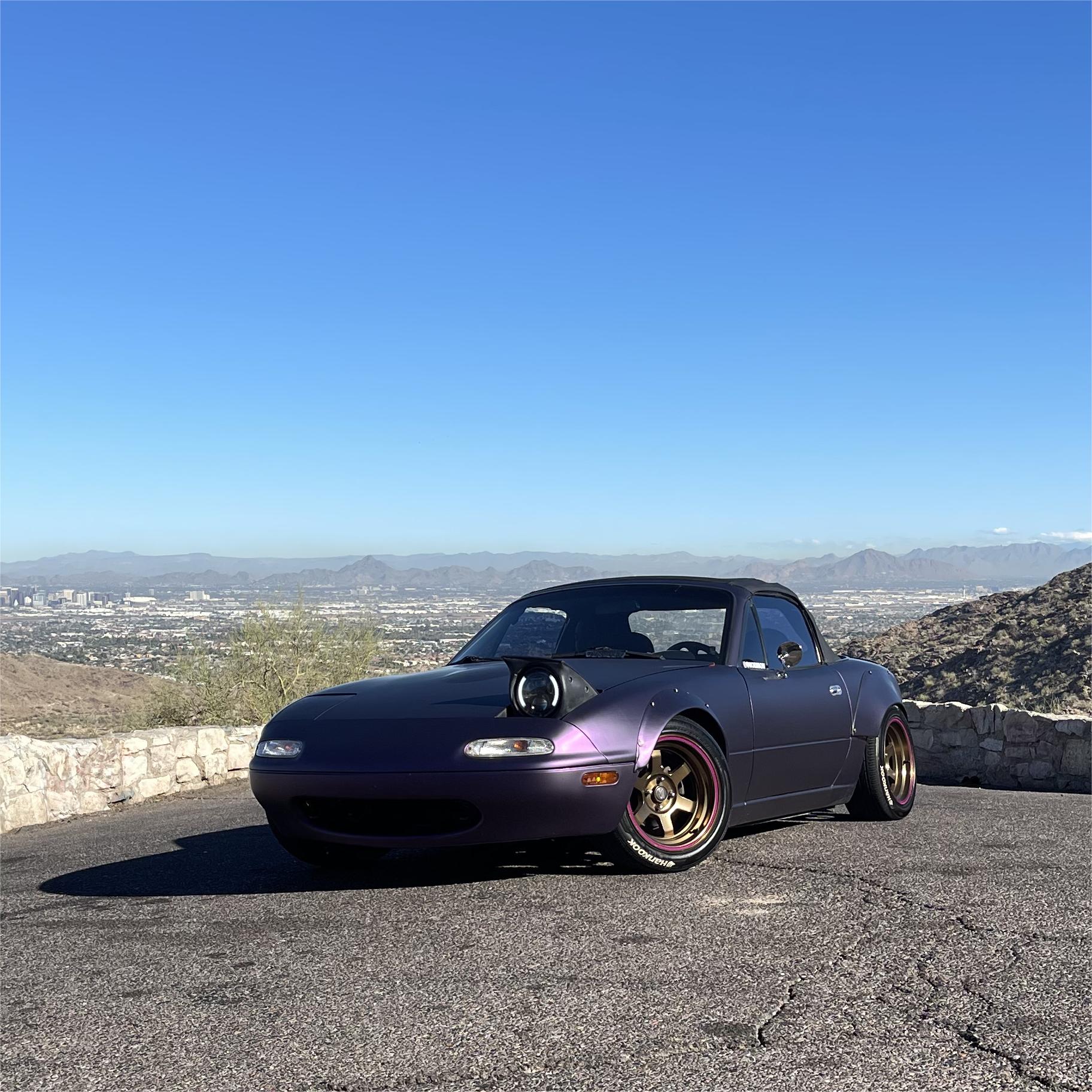 Matte Magic Purple Russian Violet Purple Car Vinyl Wrap PET review nick 02