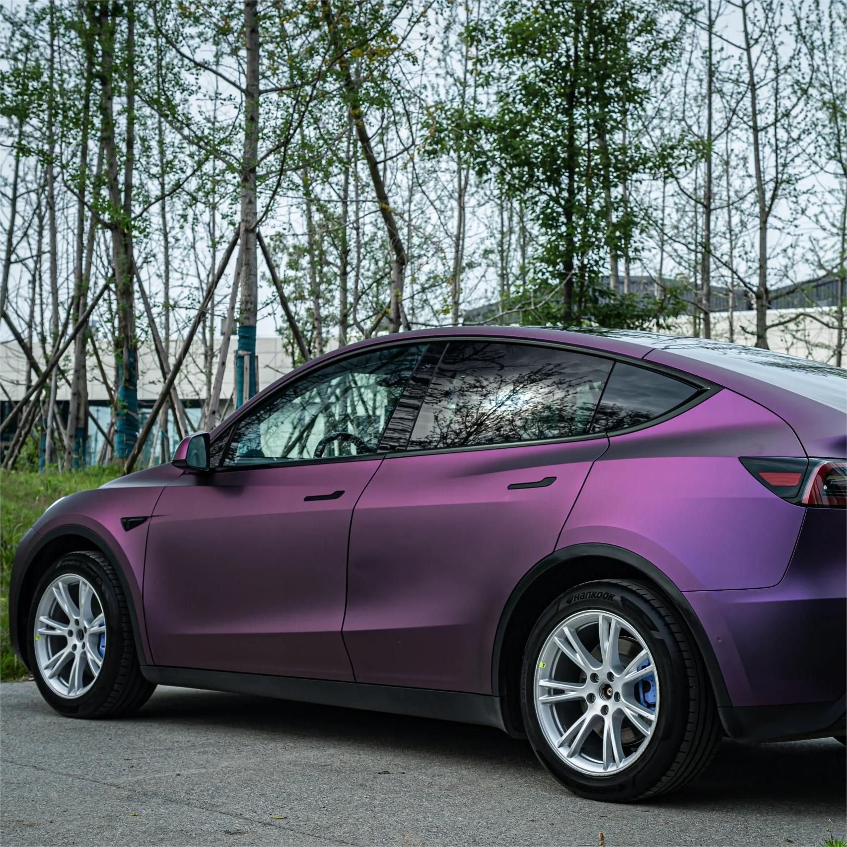 Matte Magic Purple Russian Violet Purple Car Vinyl Wrap PET review Poo 04