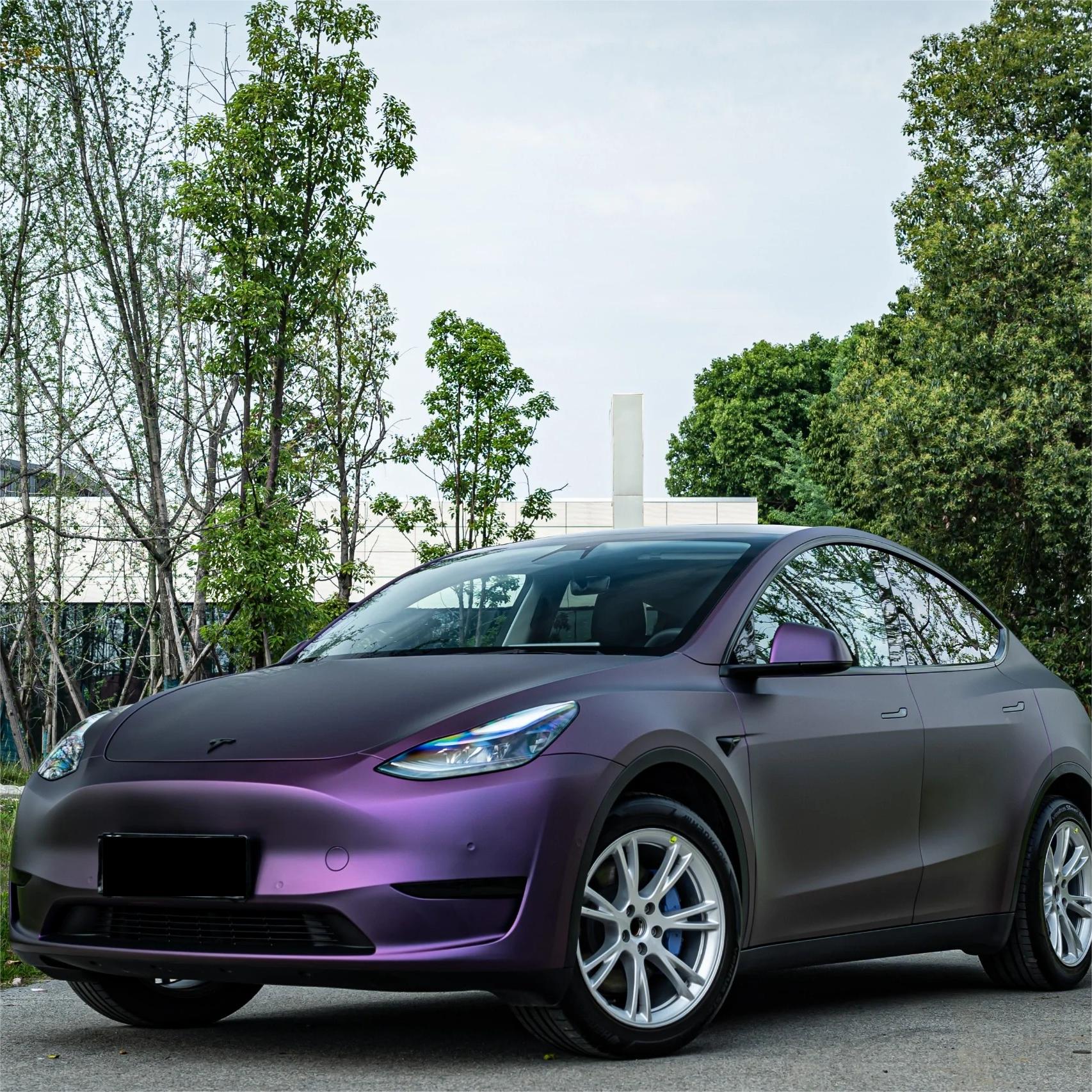 Matte Magic Purple Russian Violet Purple Car Vinyl Wrap PET review Poo 02