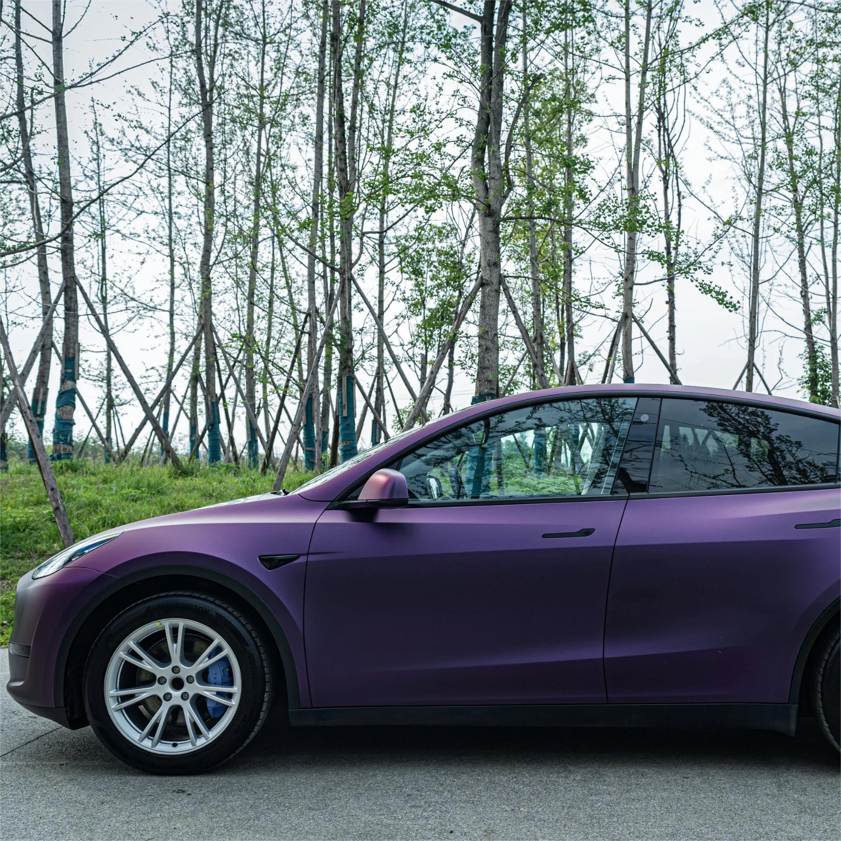 Matte Magic Purple Russian Violet Purple Car Vinyl Wrap PET review Poo 03
