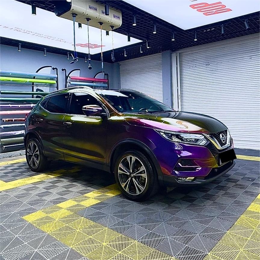 Gloss Metallic Chameleon Yellow Purple Car Vinyl Wrap PET review Zac 00