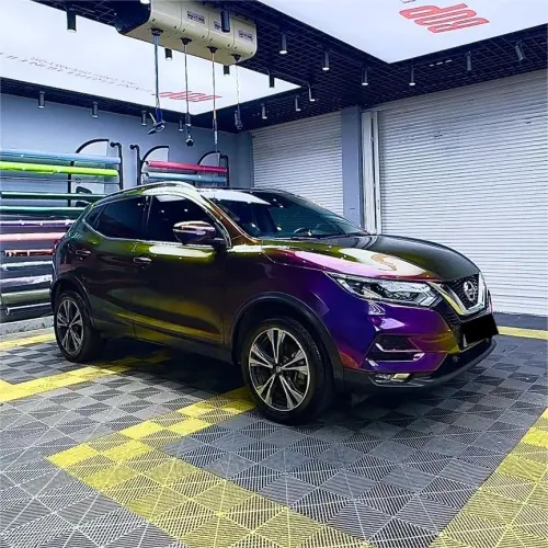 Gloss Metallic Chameleon Yellow Purple Car Vinyl Wrap PET review 