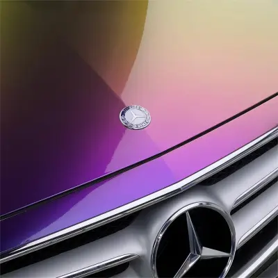 Gloss Metallic Chameleon Yellow Purple Car Vinyl Wrap PET review Bob 03