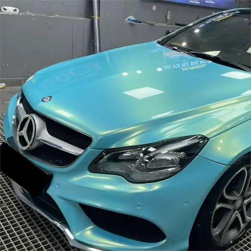 Gloss Metallic Neon Ice Blue Car Vinyl Wrap review 