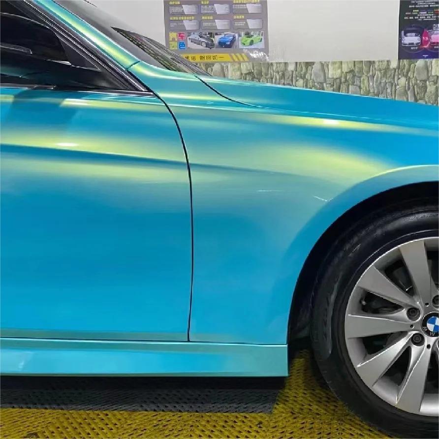 Gloss Metallic Neon Ice Blue Car Vinyl Wrap review Matthew 04