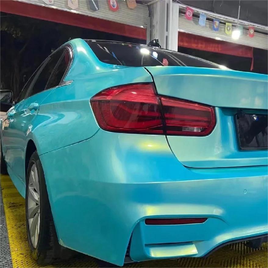 Gloss Metallic Neon Ice Blue Car Vinyl Wrap review Matthew 03