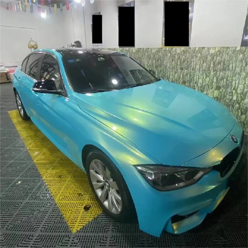 Gloss Metallic Neon Ice Blue Car Vinyl Wrap review Matthew 01