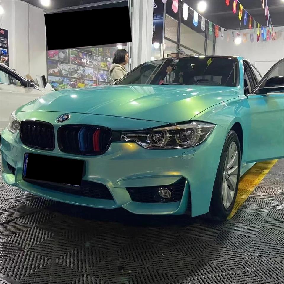 Gloss Metallic Neon Ice Blue Car Vinyl Wrap review Matthew 00