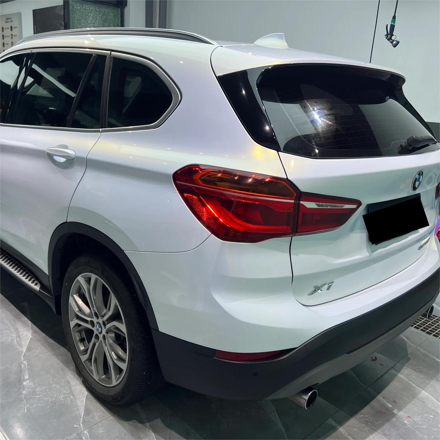 Gloss Metallic Chameleon Gold White Car Vinyl Wrap Audi PET review Jason 03