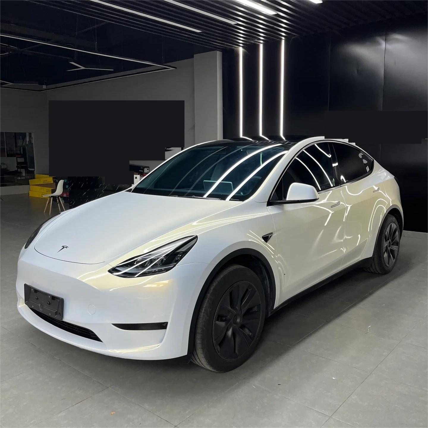 Gloss Metallic Chameleon Gold White Car Vinyl Wrap Audi PET review Luke 01