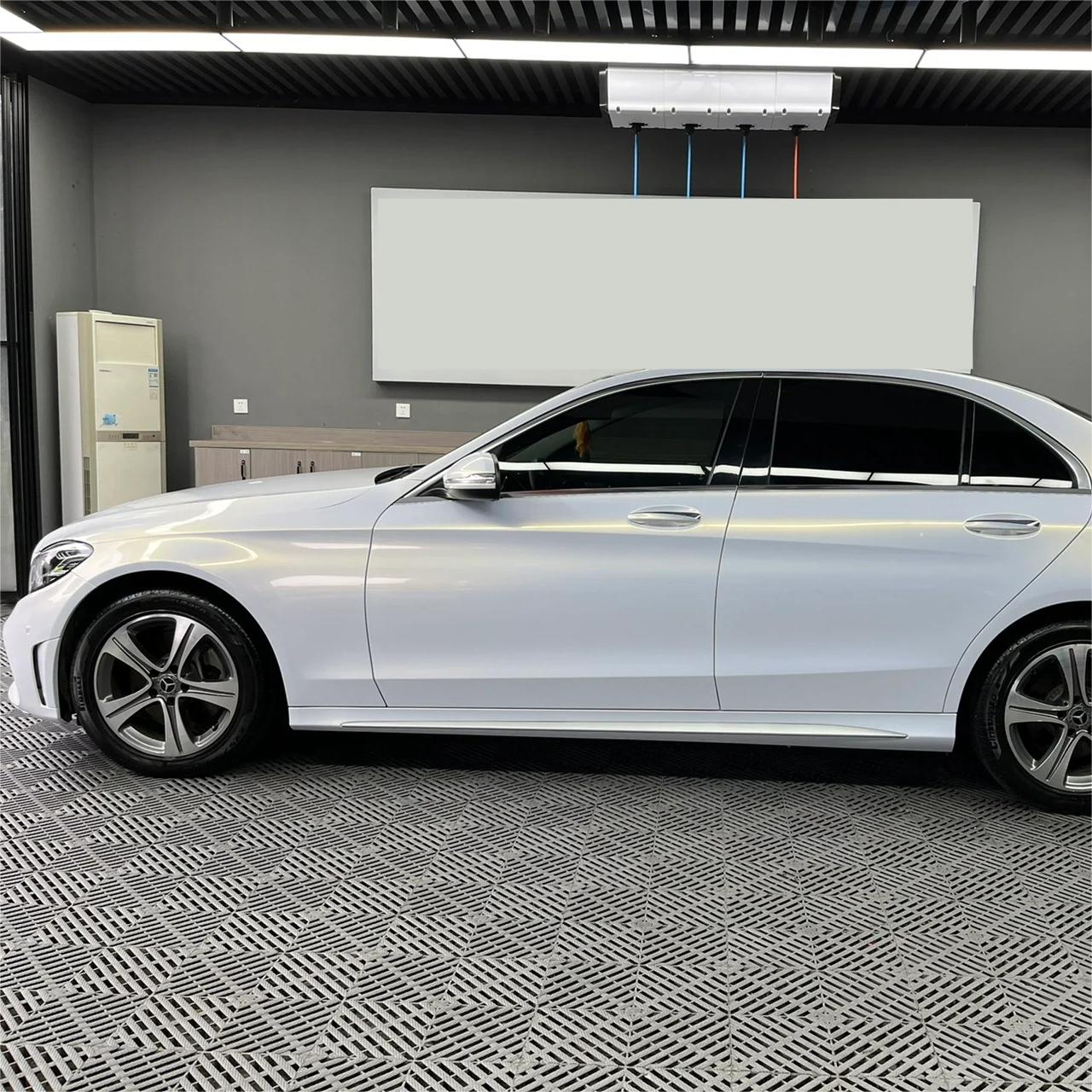 Gloss Metallic Chameleon Gold White Car Vinyl Wrap Audi PET review Ben 02