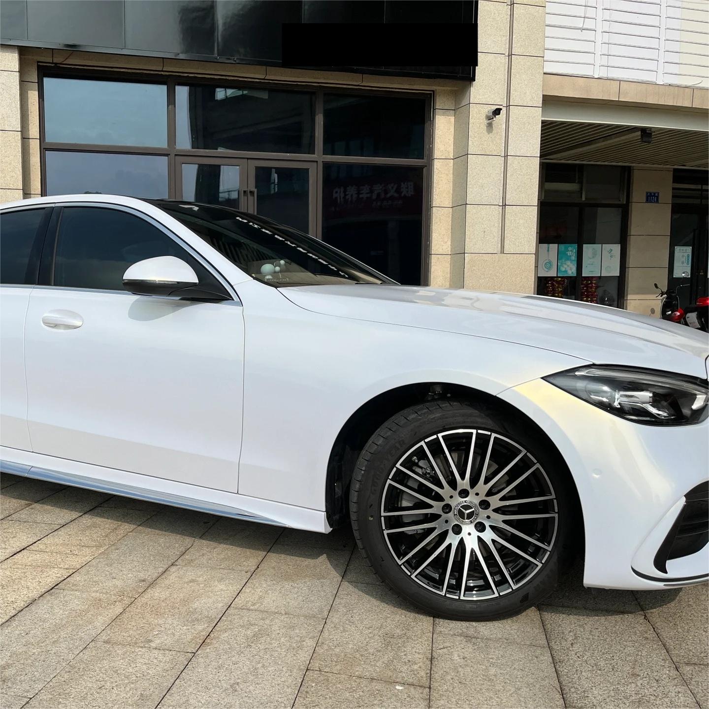 Gloss Metallic Chameleon Gold White Car Vinyl Wrap Audi PET review Ben 04