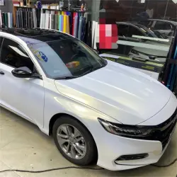Gloss Metallic Chameleon Gold White Car Vinyl Wrap Audi PET review Meg 02