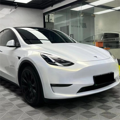 Gloss Metallic Chameleon Gold White Car Vinyl Wrap Audi PET reviewed by