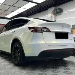 Gloss Metallic Chameleon Gold White Car Vinyl Wrap Audi PET review Mary 04