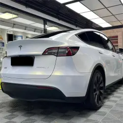 Gloss Metallic Chameleon Gold White Car Vinyl Wrap Audi PET review Mary 06