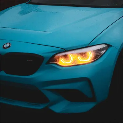 Gloss Miami Blue Car Vinyl Wrap Porsche PET review Harry 04