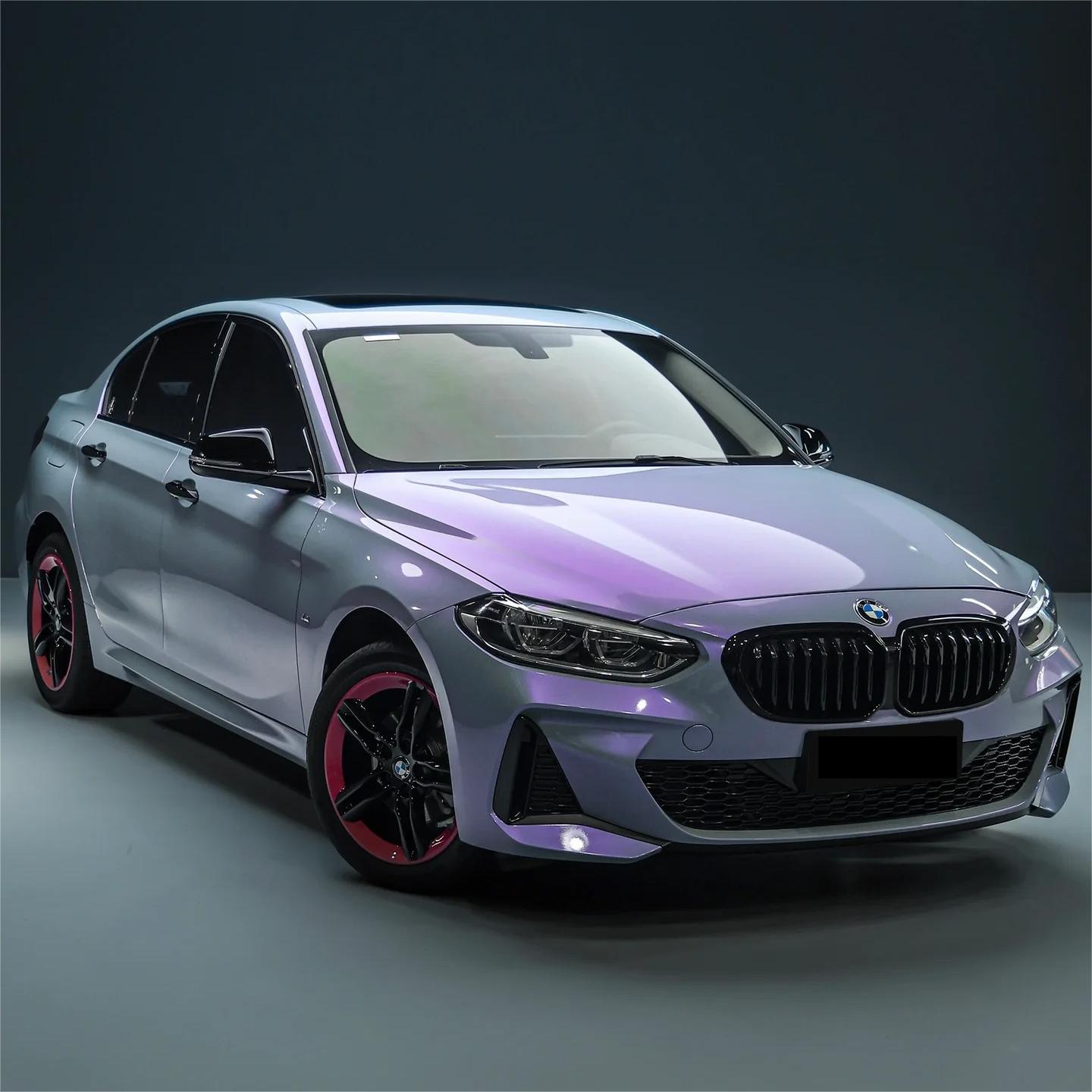 Gloss Metallic Chameleon Candy Grey Purple Car Vinyl Wrap PET review Jordi 00