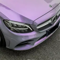 Gloss Metallic Chameleon Candy Grey Purple Car Vinyl Wrap PET review Tomas 02