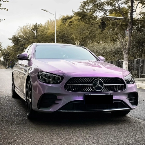 Gloss Metallic Chameleon Candy Grey Purple Car Vinyl Wrap PET review Boby