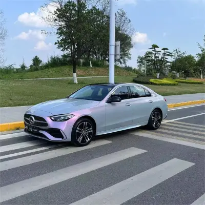 Gloss Metallic Chameleon Candy Grey Purple Car Vinyl Wrap PET review Gobe 00