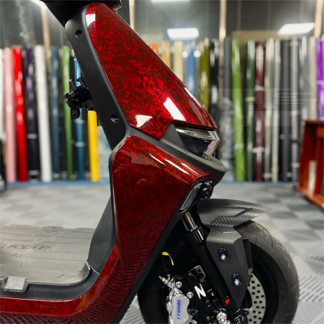 Gloss Red Forged Carbon Car Vinyl Wrap PET review jetsanchez 04