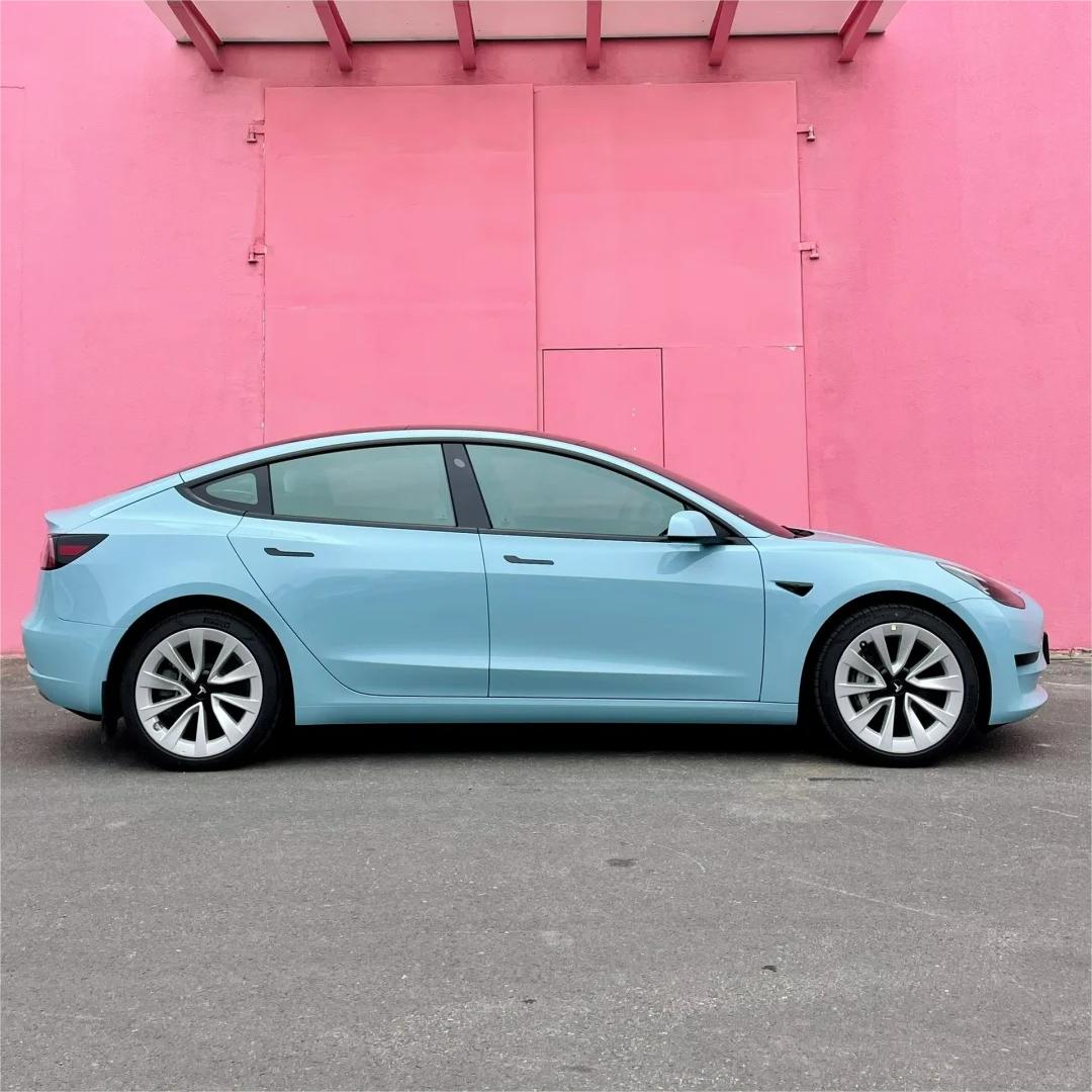 Gloss Meissen Blue Car Vinyl Wrap Sale review 2