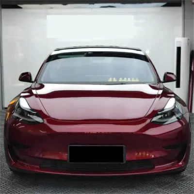 Gloss Metallic Black Cherry Red Car Vinyl Wrap review Vlad 02