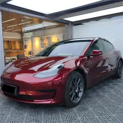 Gloss Metallic Black Cherry Red Car Vinyl Wrap review Vlad 01