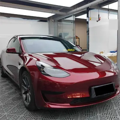 Gloss Metallic Black Cherry Red Car Vinyl Wrap review Vlad 03