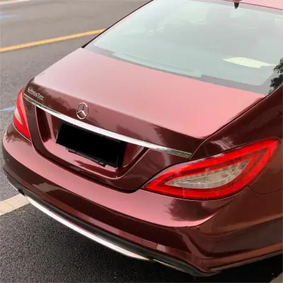 Gloss Metallic Black Cherry Red Car Vinyl Wrap review Amber 04