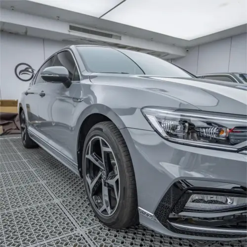 Gloss Light Nardo Grey Car Vinyl Wrap PET review 