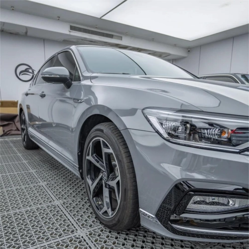 Gloss Light Nardo Grey Car Vinyl Wrap PET reviewed by