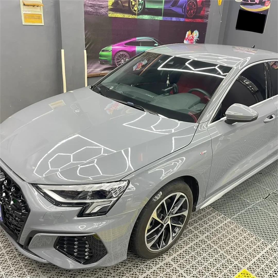 Gloss Light Nardo Grey Car Vinyl Wrap PET review Brayan Carranza 00