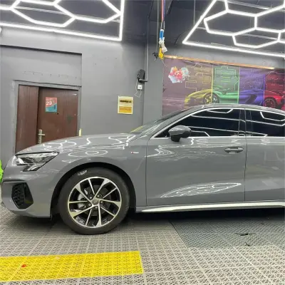 Gloss Light Nardo Grey Car Vinyl Wrap PET review Brayan Carranza 01
