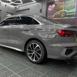Gloss Light Nardo Grey Car Vinyl Wrap PET review Brayan Carranza 03
